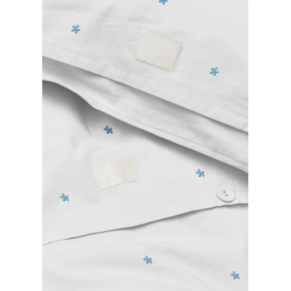 Bijela posteljina za krevet za jednu osobu od pamučnog perkala 140x200 cm Daisy – JUNA-image-3
