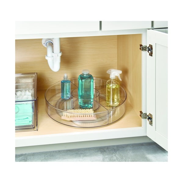 Okrugla prozirna kutija za pohranu iDesign The Home Edit, ⌀ 45,7 cm-image-1