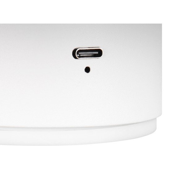 Mat bijela LED zidna lampa s USB Davey – Trio-image-3