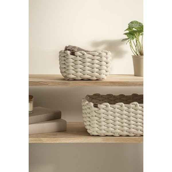 Tekstilna košara 20x15x11 cm Peach Skin S – Bigso-image-3