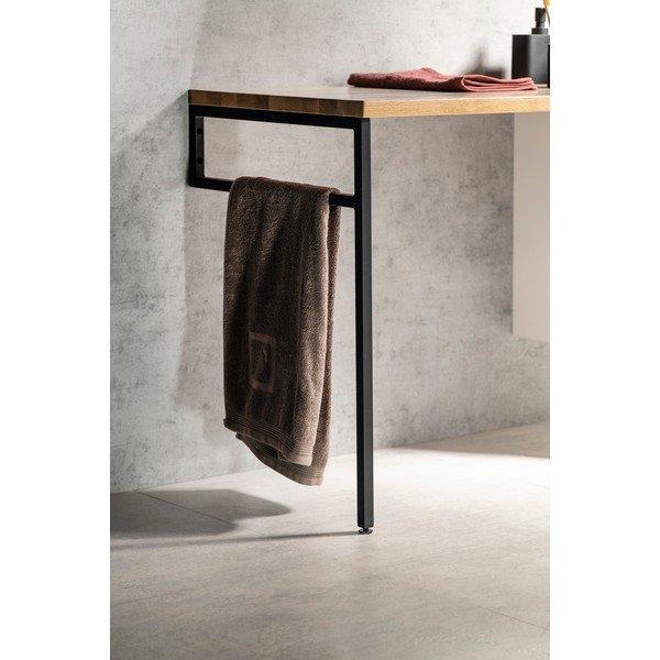 Crna željezna potpora za pult 49x2 cm – Sapho-image-1