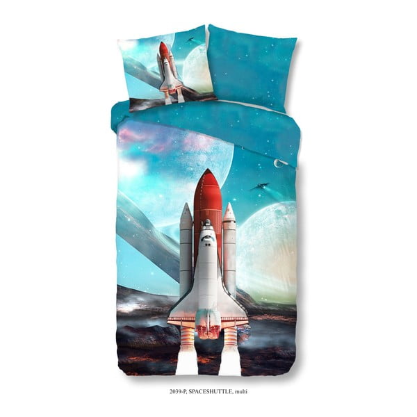 Dječja pamučna posteljina Good Morning Space Shuttle, 140 x 200 cm