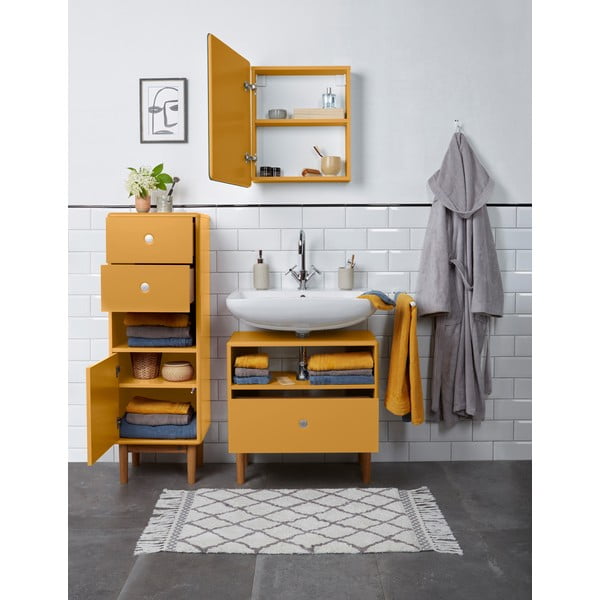 Senf žuti visok/zidni kupaonski ormarić 40x100 cm Color Bath – Tom Tailor-image-1