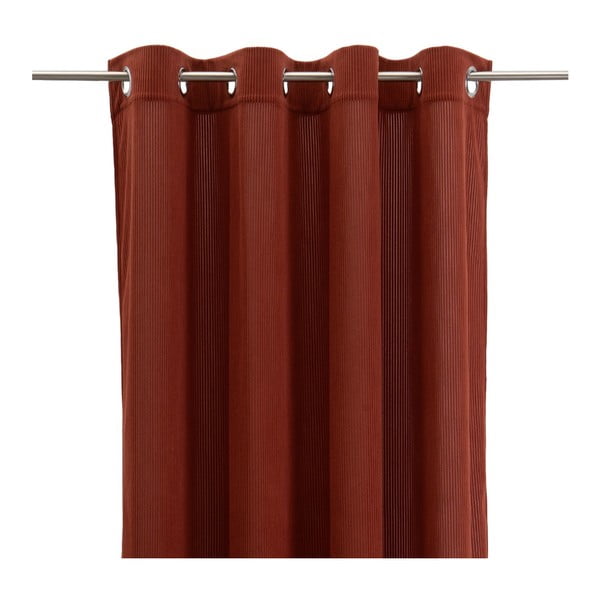 Zavjesa od samta boja terakote 140x260 cm Merely – Casa Selección