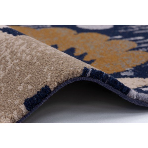 Tamno plavi vuneni tepih 133x190 cm Chintz – Agnella-image-1