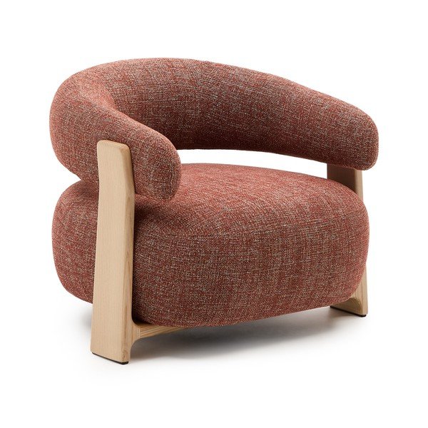 Fotelja od šenila boja terakote Granite – Kave Home