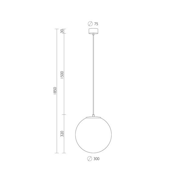Bijela viseća svjetiljka s bakrenim grlom Sotto Luce TSUKI L, ⌀ 30 cm-image-1