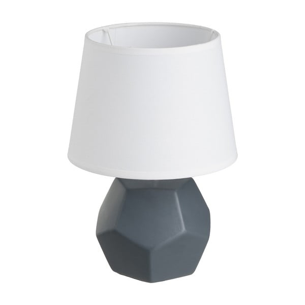 Antracitno siva stolna lampa keramička s tekstilnim sjenilom (visina 26 cm) – Casa Selección