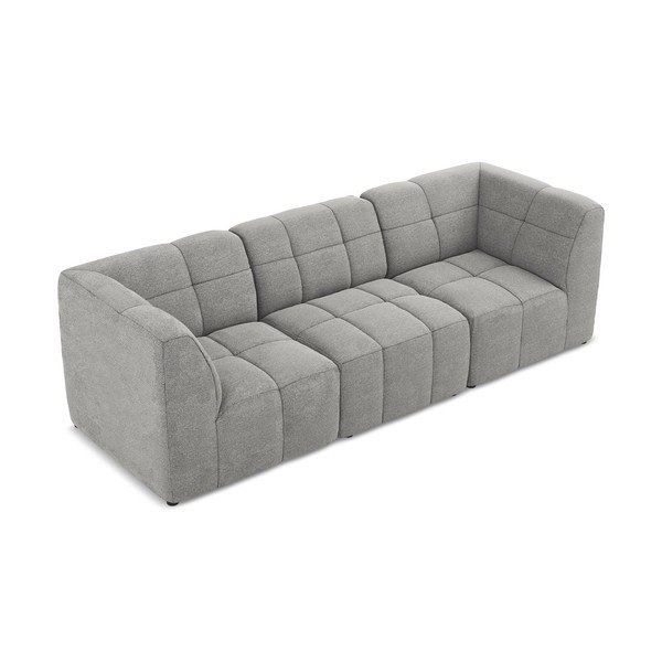 Siva sofa od bouclé tkanine 255 cm Aloha – Makamii-image-2
