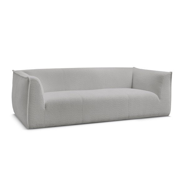 Svijetlo siva sofa od bouclé tkanine 242 cm Giorgia – Bobochic Paris-image-3