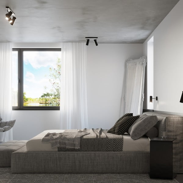 Crna zidna lampa Mira – Sollux-image-4