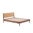 Tamno smeđi bračni krevet s podnicom 160x200 cm Elan – Kave Home
