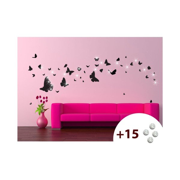 Set naljepnica i 15 Swarovski kristala Ambiance Butterflies-image-3