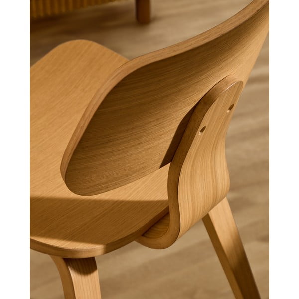 Blagovaonska stolica u dekoru hrasta u prirodnoj boji Gena – Kave Home-image-2