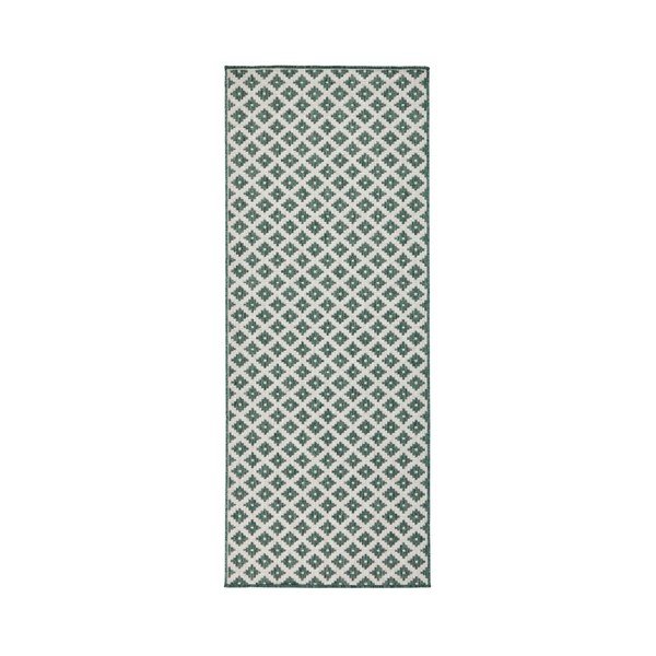 Zeleno-krem dvostrani tepih pogodan za vanjski Bougari Nice, 80 x 150 cm