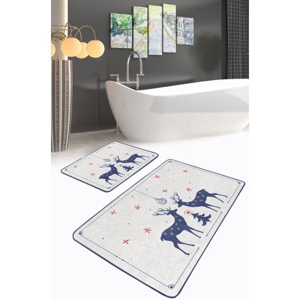 Krem kupaonske prostirke u setu 2 kom 60x100 cm – Mila Home-image-3