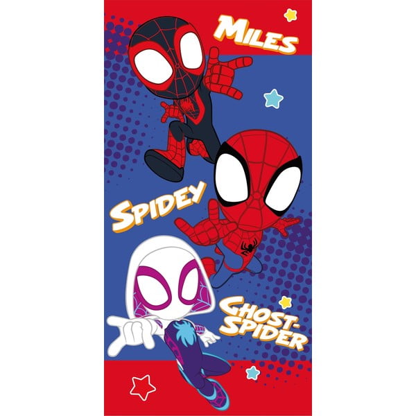 Crveni/plavi pamučan dječji ručnik 70x140 cm Spidey – Jerry Fabrics