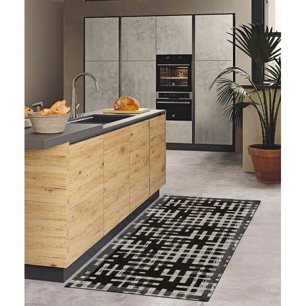 Crna periva staza 55x115 cm Dama Nero – Floorita-image-1