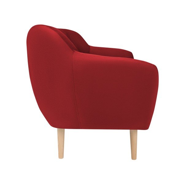 Crvena baršunasta sofa Mazzini Sofas Sardaigne, 158 cm-image-3