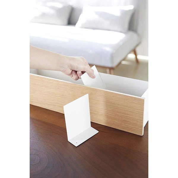 Bijeli/u prirodnoj boji metalni uredski organizator za dopisnice Rin – YAMAZAKI-image-4