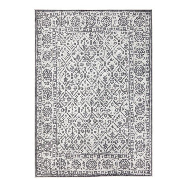 Sivo-krem obostrani tepih prikladan za vanjski Bougari Curacao, 120 x 170 cm