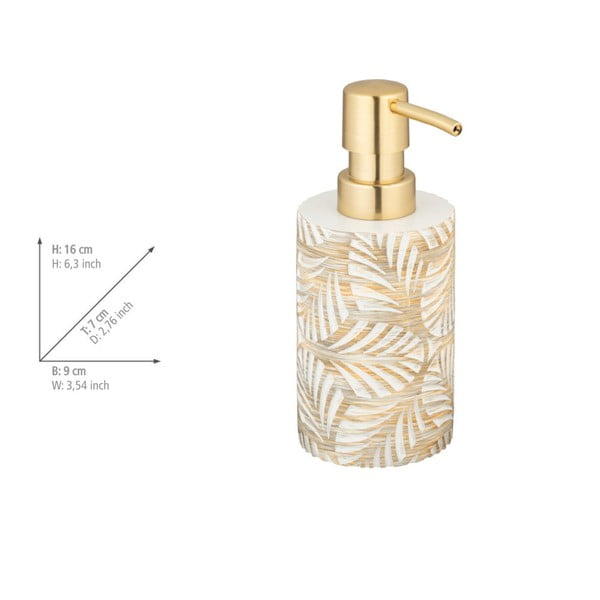 Bež dozator sapuna od polyresina 490 ml Terralba – Wenko-image-2