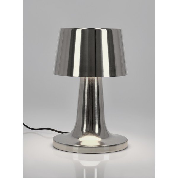 Metalna LED stolna lampa u srebrnoj boji s metalnim sjenilom (visina 51 cm) Turner – Bizzotto-image-1