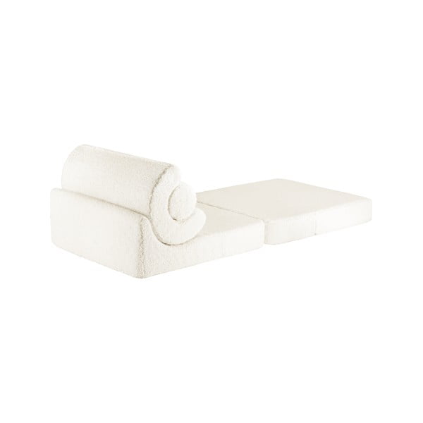 Krem dječja fotelja od bouclé tkanine Flipster – Wigiwama-image-2