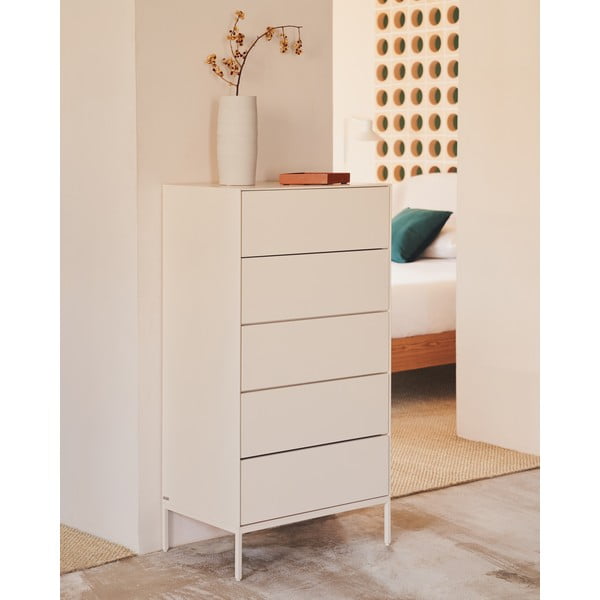 Bijela visoka komoda 60x114 cm Vedrana – Kave Home-image-1