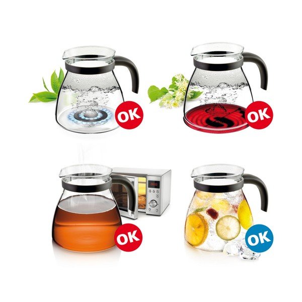 Antracit stakleni čajnik 1,5 l Monte Carlo - Tescoma-image-1