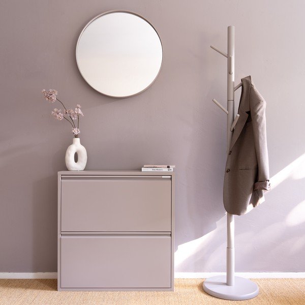 Smeđe-sivi metalni preklopni ormarić za cipele 75x77,5x22,5 cm Billy – Spinder Design-image-1