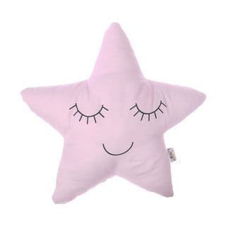 Svjetloružičasti pamučni dječji jastuk Mike & Co. NEW YORK Pillow Toy Star, 35 x 35 cm