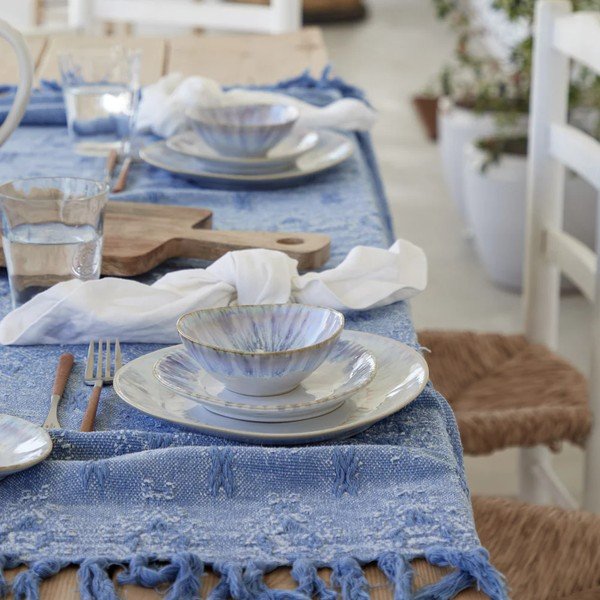 Bijela/plava zdjelica od kamenine 200 ml Brisa – Costa Nova-image-3