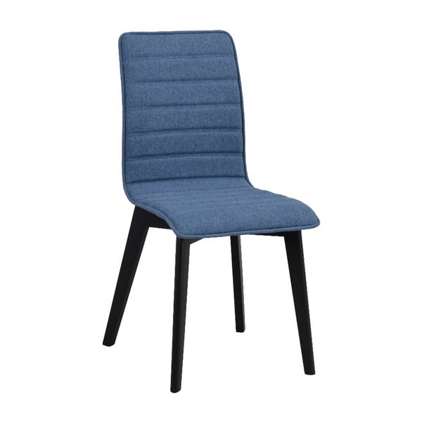 Plava stolica za blagovanje s crnim nogama Rowico Grace