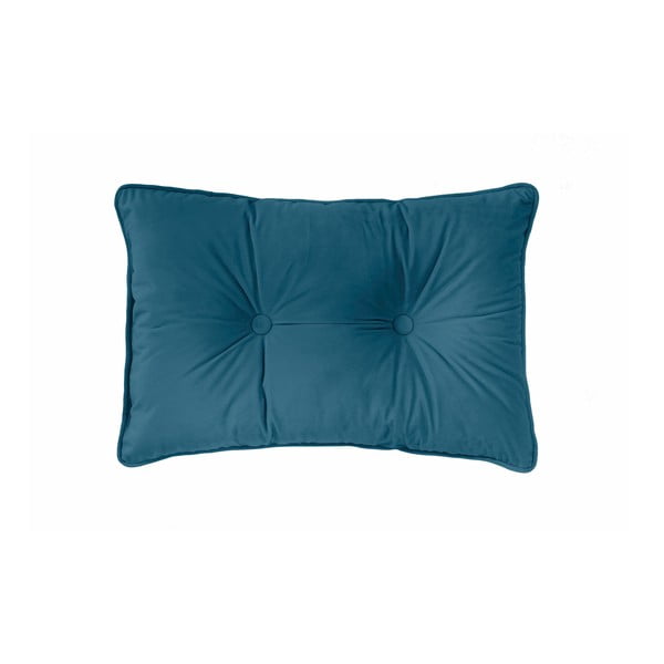 Tamnoplavi jastuk Tiseco Home Studio Velvet Button, 40 x 60 cm