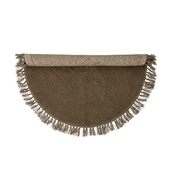 Smeđi vuneni okrugli tepih ø 110 cm Lenea - Bloomingville-image-2