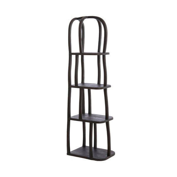 Regal od masivnog manga u tamnoj prirodnoj boji 53x175x40 cm Lowe – Light & Living
