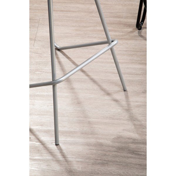Barska stolica od čvrstog brijesta u srebrnoj boji/u prirodnoj boji (visine sjedala 78 cm) District – Premier Housewares-image-4