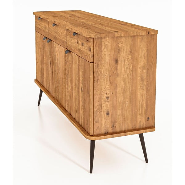 Niska komoda od hrastovine u prirodnoj boji 144x87 cm Kula - The Beds-image-4