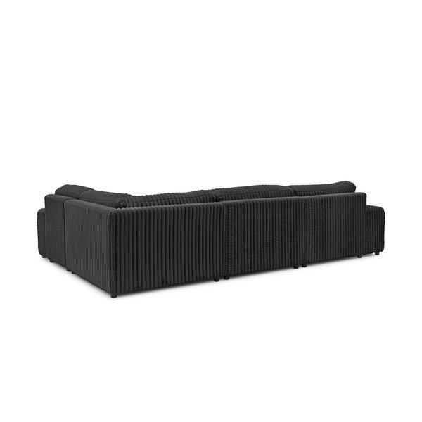 Tamno siva kutna garnitura od samta (s desnim kutom/u obliku slova "U") Justin – Ropez-image-3