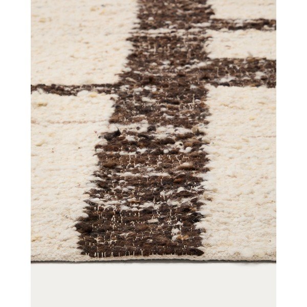 Krem obostrani vunen tepih 160x230 cm Hadin – Kave Home-image-3