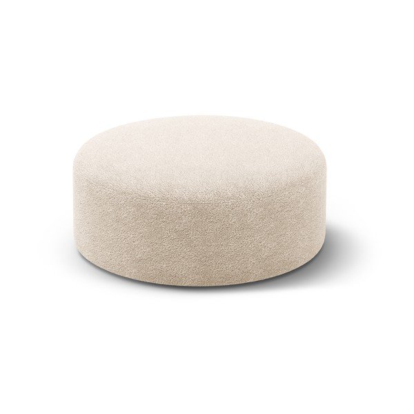 Bež tabure od bouclé tkanine Dia – Micadoni 