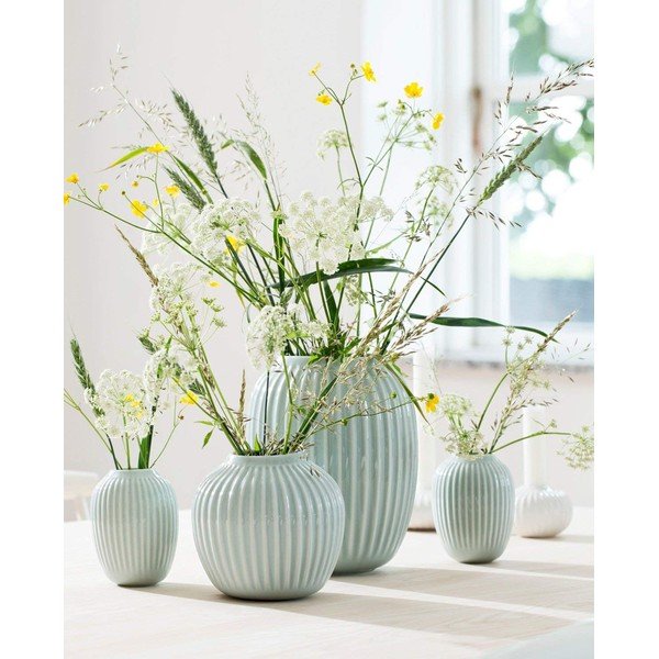 Mentol plava kamena vaza Kähler Design Hammershoi, visina 10 cm-image-1