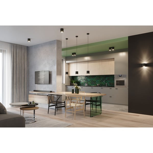 Crna stropna lampa Sollux Roda-image-3