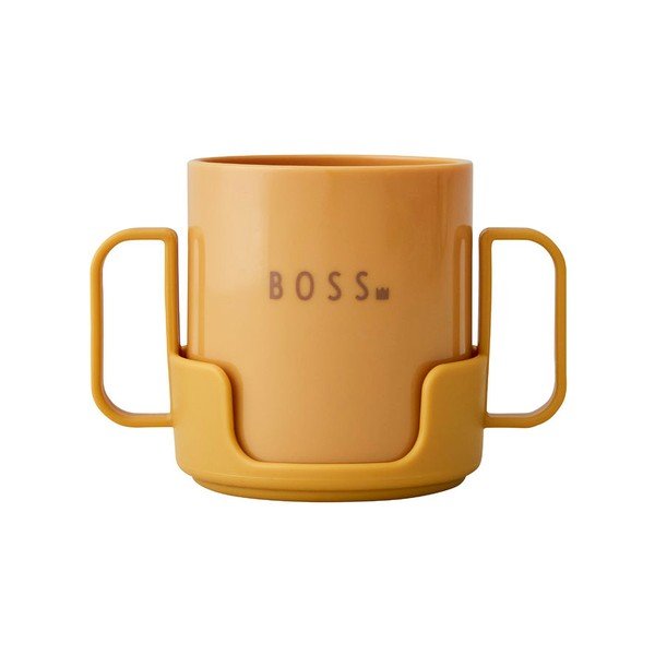 Senf žuta dječja šalica Design Letters Mini Boss-image-4