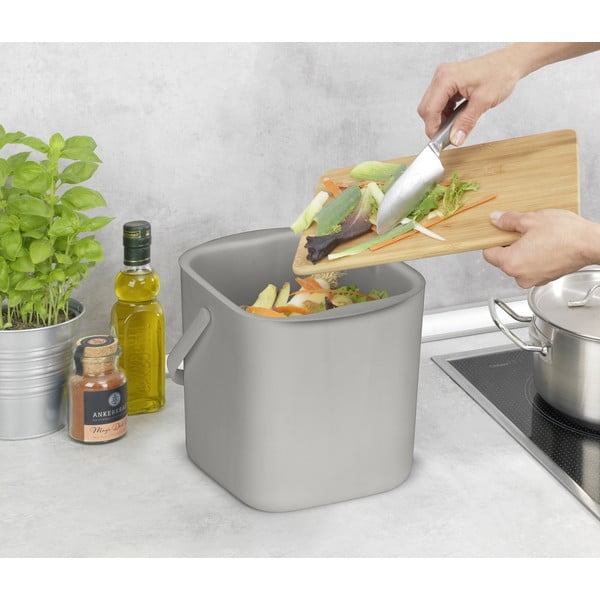 Svijetlo siva kanta za bio otpad 3 l Conny – Wenko-image-2