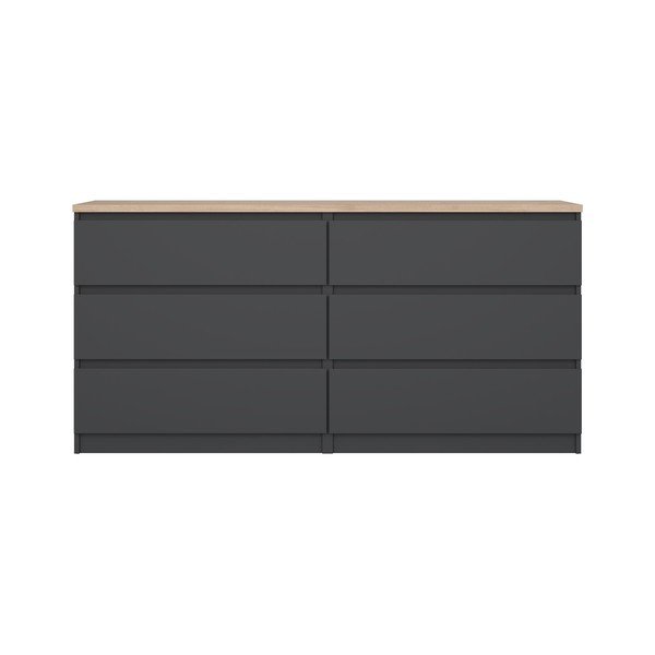 Tamno siva komoda 154x76x50 cm Naia – Tvilum-image-2