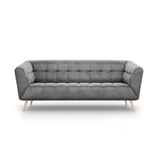 Sofa od sivog baršuna Interieurs 86 Étoile, 210 cm