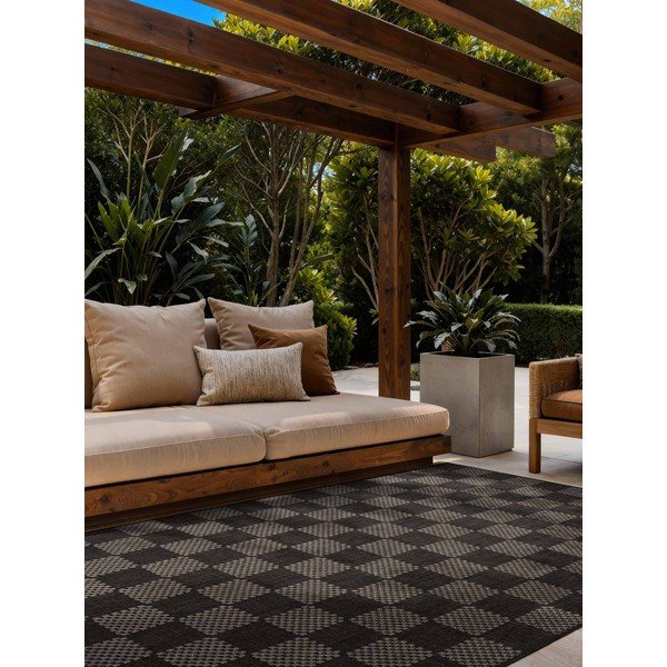 Crni/krem unutarnji i vanjski tepih 160x230 cm Haringey Dorothy – Ted Baker-image-1