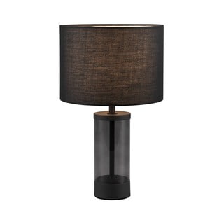 Crna stolna lampa s tekstilnim sjenilom (visina 33,5 cm) Grazia – Trio